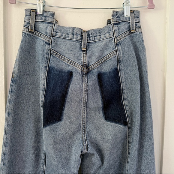 Agolde Pieced Angled Asymmetric High-Rise Organic-Cotton Denim Jeans size 26 - Picture 7 of 8